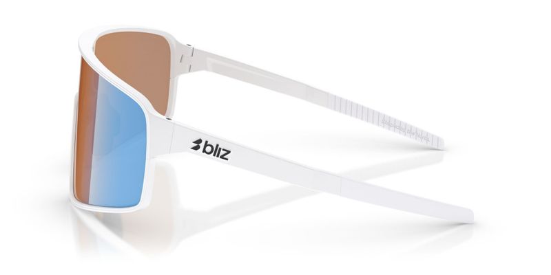 Bliz P001 Matte White Linsefarge: Korall/oransje speilblå
